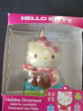 Sanrio Hello Kitty Pink Festive Ornament NIB